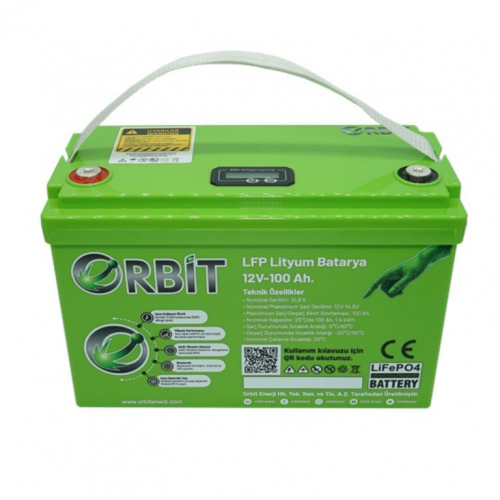 ORBIT 12 V 100 Ah Lifepo4 Akü-Abs Kasa